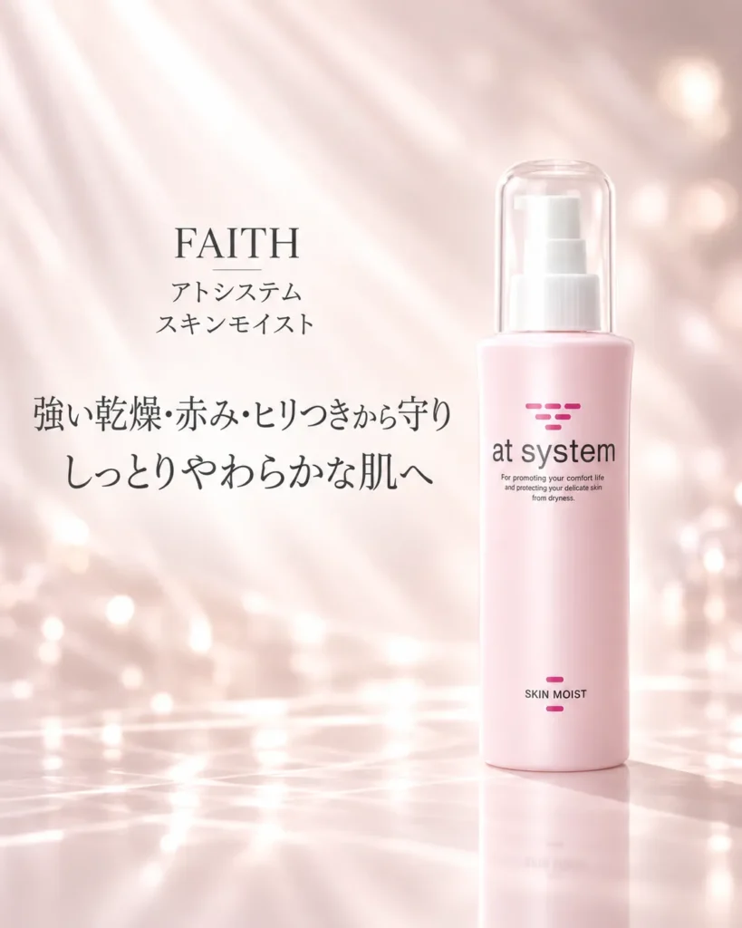 強い乾燥・赤み・ヒリつきが気になる敏感肌を外側から守るFAITHアトシステム スキンモイスト