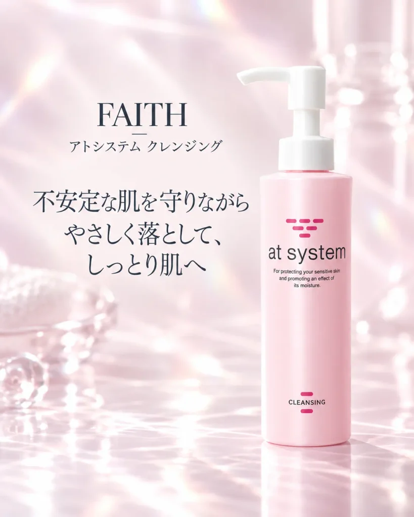 FAITHアトシステム クレンジング|敏感肌・肌荒れ・赤み・ヒリつきが気になる肌のクレンジング